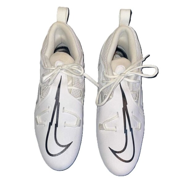 Nike Alpha Menace Pro 3 White/Black Football Cleats CT6649-109 Men's Sz 11.5 - Picture 1 of 6